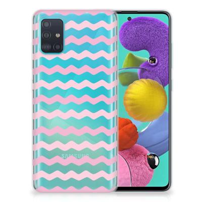 Samsung Galaxy A51 | TPU bumper | Waves Roze