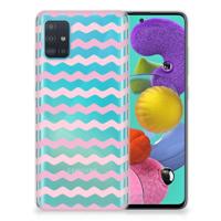 Samsung Galaxy A51 | TPU bumper | Waves Roze