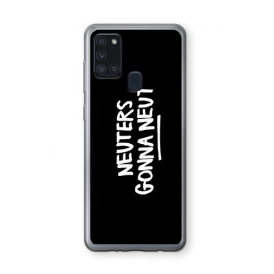 Neuters (zwart): Samsung Galaxy A21s Transparant Hoesje