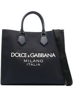 Dolce & Gabbana sac cabas à logo appliqué - Bleu