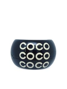 CHANEL Pre-Owned bague Numéro 54 Numéro 14 (2001) - Noir