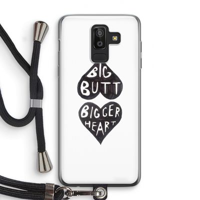 Big butt bigger heart: Samsung Galaxy J8 (2018) Transparant Hoesje met koord