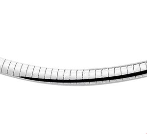 TFT Zilveren Ketting Omega Bol 6 mm, 45 cm lang
