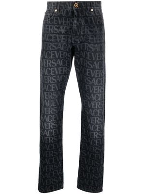 Versace jean Versace Allover à coupe droite - Noir