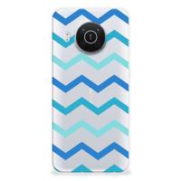 Nokia X10 | X20 | TPU bumper | Zigzag Blauw
