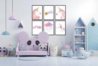 Posters - Eenhoorn en Regenboog / set van 6