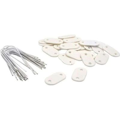 NATURE Set van 26 mesh sluitingen - Plastic gaasjes en kanalen - Wit - (Tie + 14 cm geplastificeerd draad)