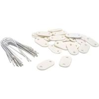 NATURE Set van 26 mesh sluitingen - Plastic gaasjes en kanalen - Wit - (Tie + 14 cm geplastificeerd draad)