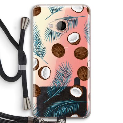 Kokosnoot roze: HTC U Play Transparant Hoesje met koord