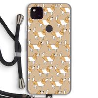 Doggy: Pixel 4a 5G Transparant Hoesje met koord
