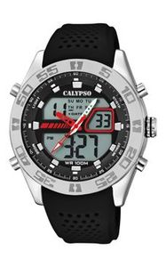 Horlogeband Calypso K5774 / 4 Silicoon Zwart 24mm