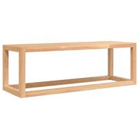 The Living Store Handdoekenrek Walnotenhout - Opbergmeester - Gelaagd Ontwerp - 60 x 20 x 20 cm