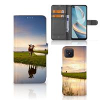 OPPO Reno4 Z | Telefoonhoesje | Met pasjeshouder | Koe