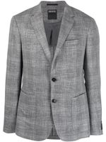 Zegna blazer boutonné à carreaux - Gris