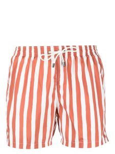 Canali short de bain à rayures - Orange