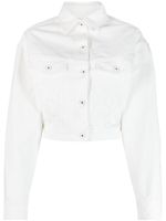 Off-White veste en jean à coupe crop - Blanc