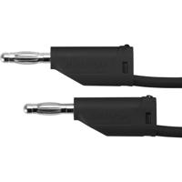 Schützinger Meetsnoer Stekker 4 mm Stekker 4 mm 50.00 cm Zwart 1 stuk(s)