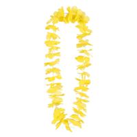 Toppers - Hawaii krans/slinger - Tropische kleuren geel - Bloemen hals slingers