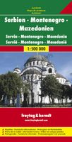 Wegenkaart - landkaart Servië , Montenegro, Kosovo en Noord-Macedonië | Freytag & Berndt - thumbnail