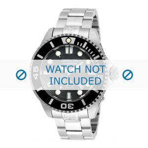 Invicta horlogeband 20176 Staal Zilver