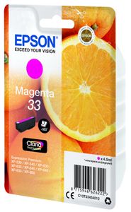 Epson Oranges Singlepack Magenta 33 Claria Premium Ink