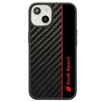 iPhone 14 Audi Carbon Fiber Stripe Hoesje - Zwart