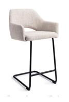 Jesper Home Barkruk 'Yanai' Arch Black, kleur Pigeon (zithoogte 66cm)