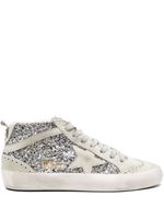 Golden Goose baskets en cuir à paillettes Mid-Star - Argent - thumbnail