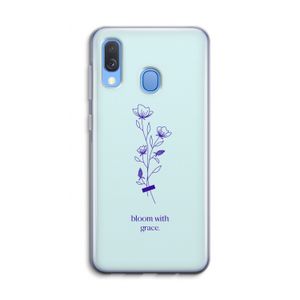 Bloom with grace: Samsung Galaxy A40 Transparant Hoesje