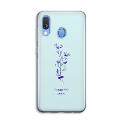 Bloom with grace: Samsung Galaxy A40 Transparant Hoesje