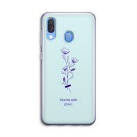 Bloom with grace: Samsung Galaxy A40 Transparant Hoesje