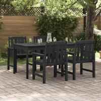 Tuinstoel 4 pcs Zwart 65.5 x 55.5 x 88cm Kunststof