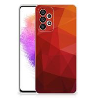 TPU Hoesje voor Samsung Galaxy A73 5G Polygon Red - thumbnail