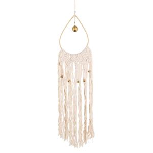 Handgemaakte Macramé Hanger - Druppel met belletjes (75 cm)
