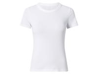 esmara Geribd dames T-shirt (Wit, S (36/38))