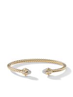 David Yurman bracelet Renaissance Cablespira en or 18ct pavé de diamants (3,5 mm)