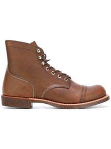 Red Wing Shoes bottines lacées à détails de surpiqûres - Marron