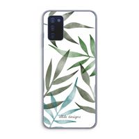 Tropical watercolor leaves: Samsung Galaxy A03s Transparant Hoesje