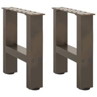 Salontafelpoten 2 st 30x (30-31) cm staal naturel staal