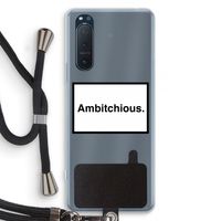 Ambitchious: Sony Xperia 5 II Transparant Hoesje met koord