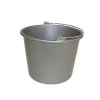 Huishoud emmer - grijs - kunststof - 12 liter - D29 x H35 cm