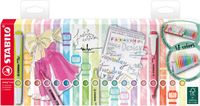STABILO swing cool Deskset permanente marker Blauw, Groen, Oranje, Pastel, Roze, Rood, Geel 18 stuk(s) - thumbnail