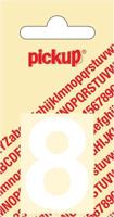Plakcijfer Helvetica 40 mm Sticker witte cijfer 8 Pickup - Pickup