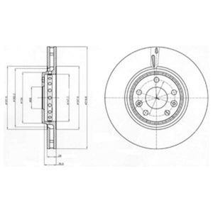 Delphi Diesel Remschijf BG4266