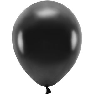 100x Zwarte ballonnen 26 cm eco/biologisch afbreekbaar