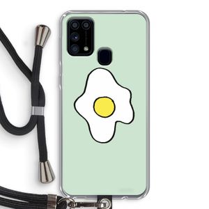 Spiegelei: Samsung Galaxy M31 Transparant Hoesje met koord
