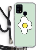 Spiegelei: Samsung Galaxy M31 Transparant Hoesje met koord