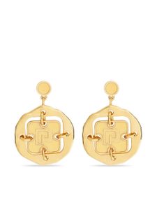 Rabanne boucles d'oreilles pendantes Medal