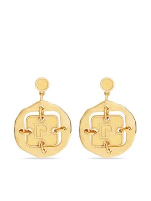 Rabanne boucles d'oreilles pendantes Medal