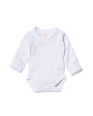 HEMA Overslag romper organic katoen stretch - 2 stuks wit (wit)